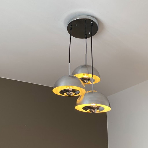 Jean GANDELIN waterval hanglamp. 1970. Ruimtetijdperk.