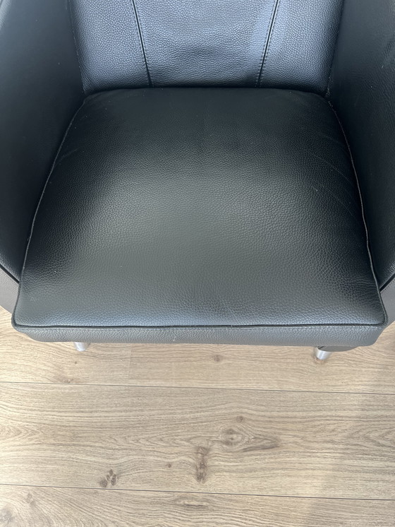 Image 1 of Leolux Dolcinea Black Senso Leather Design Armchair