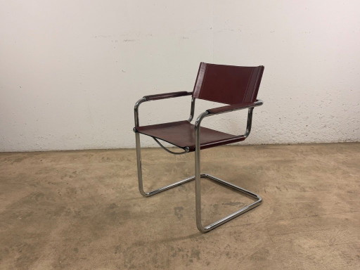 Fauteuil cantilever MG5 en cuir, conçu par Mart Stam pour Matteo Grassi, années 1970