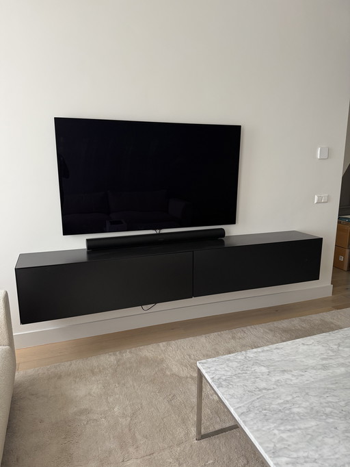 Armoire murale Piure Nex - noir laqué mat