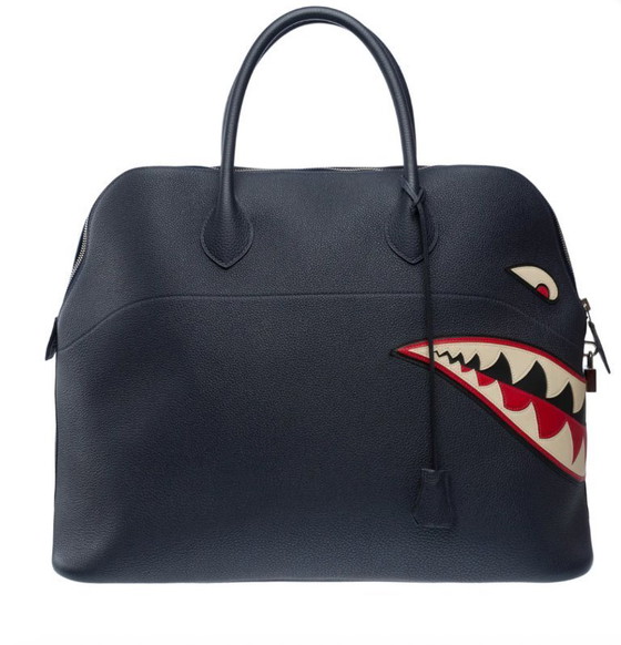 Image 1 of Sac HERMES Bolide en Cuir Bleu Marine - 101971 