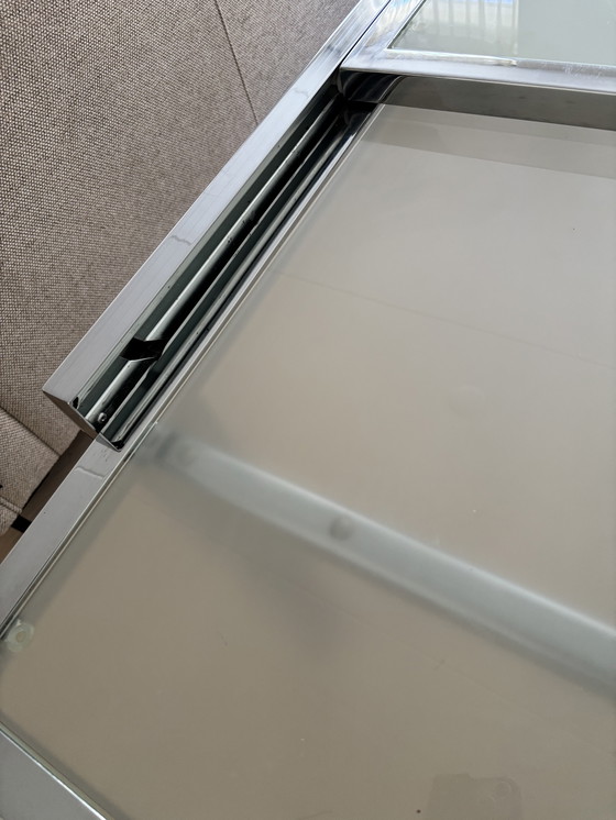Image 1 of Glazen uitschuifbare eettafel 