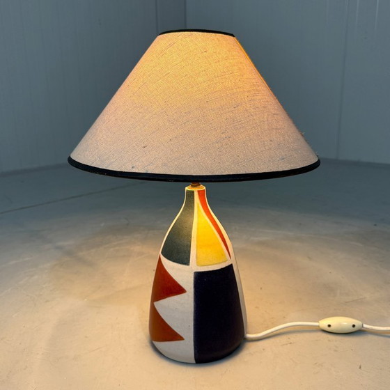 Image 1 of Krösselbach Fayence table lamp by Clare Zänge & Karl-Heinz Löffler 1950's