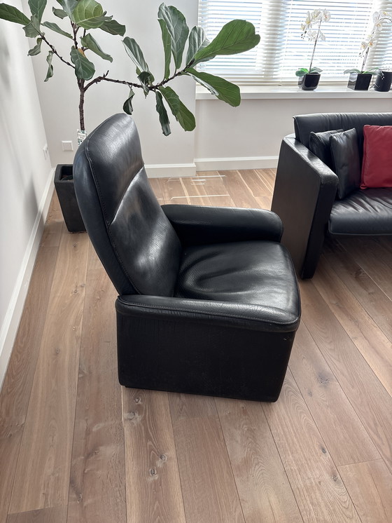 Image 1 of Zwart leren Relax  fauteuil leolux?