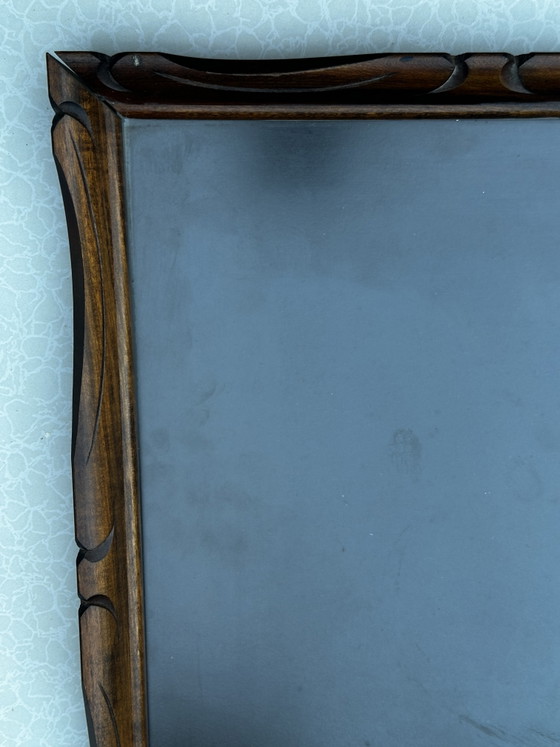 Cadre photo vintage Mid-Century en bois sculpté – 30 × 40 cm – Mid Century, Wood, Glass (photo 6 of 15)