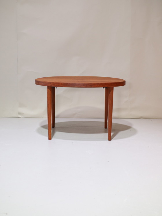 Image 1 of Extendable Dining Table Kai Kristiansen Round Teak Danish