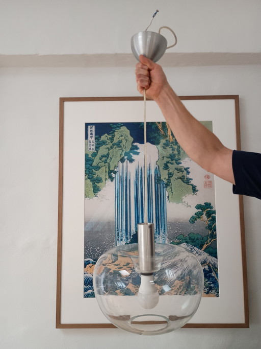 Rare Danish Vintage Apple-Shaped Globe Lamp by the Brand Belid, 1970s – hanglampen, rvs, Glass (photo 2 of 7)
