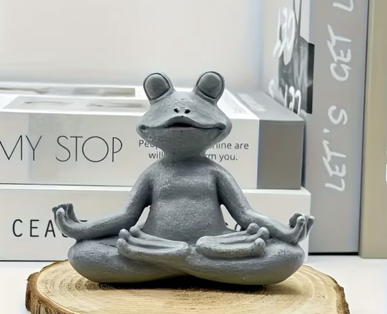 Siliconen mal voor het gieten van een mediterende kikkerfiguur. – Decoratieve objecten, Stone, Other (photo 3 of 5)