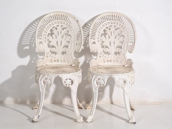 Conjunto de mesa y sillas de jardín Art Nouveau (c.1950). Set de 5 piezas – Conjuntos de jardín, Aluminium (photo 35 of 39)