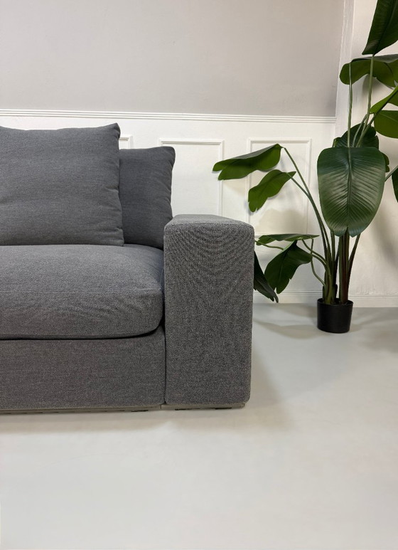 Image 1 of Flexform Groundpiece Designer Sofa Stoffen Grijze Bank