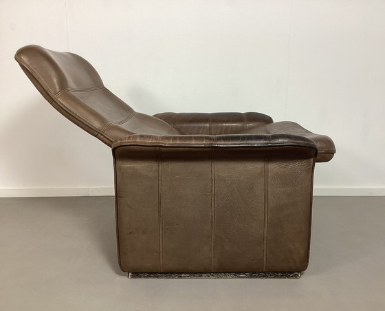 Image 1 of Brutalist Desede De Sede Vintage Ds50 Buffalo Leather Lounge Chair Armchair