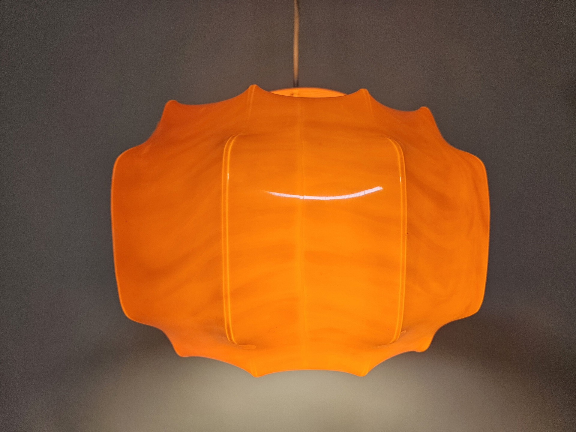 Pendant lamp orange space age by Ilka Plast | €190 | Whoppah