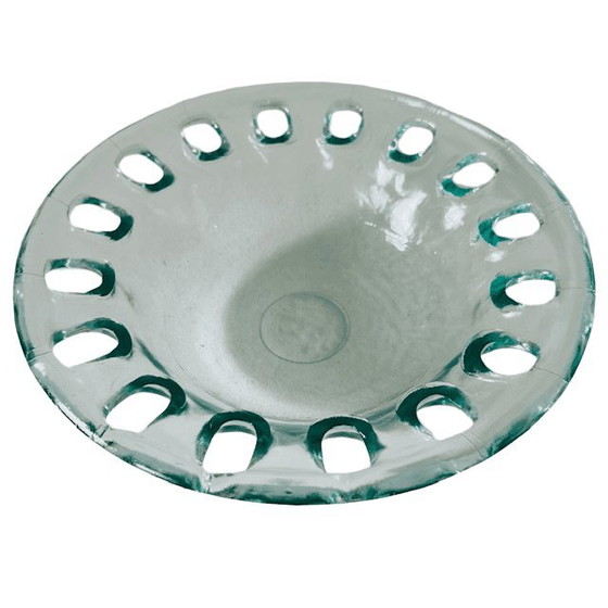 Image 1 of Ciotola spagnola vintage in vetro riciclato fatta a mano anni '50