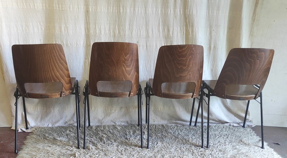 Baumann "Manathan" chairs - 1960s/70s – Dining chairs, Wood (photo 7 of 11)