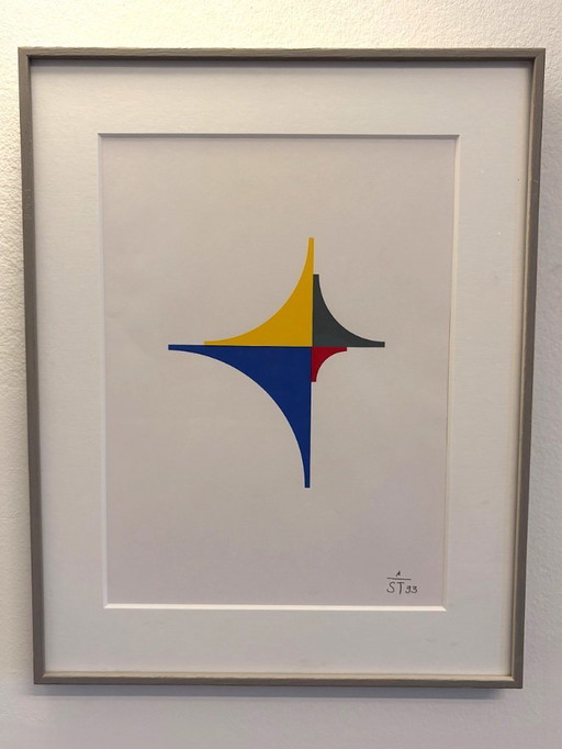 Anton Stankowski – Set of Three Abstract Geometric Artist Proofs - Screenprints (1993)