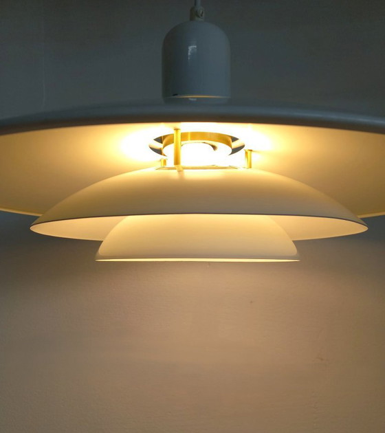 Image 1 of Plafonnier scandinave en métal, lampe en forme de bol/lampe annulaire, années 70/80