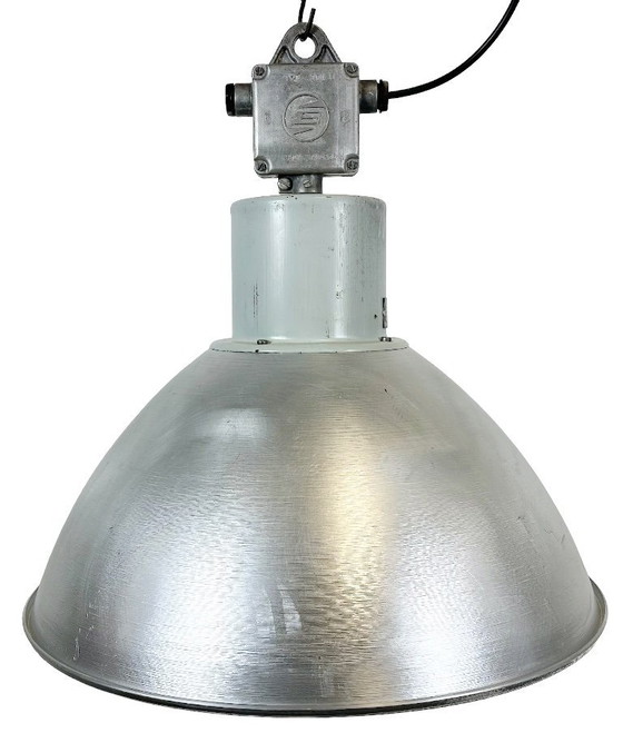 Image 1 of Grande lampada a sospensione industriale in alluminio di Elektrosvit, anni '60