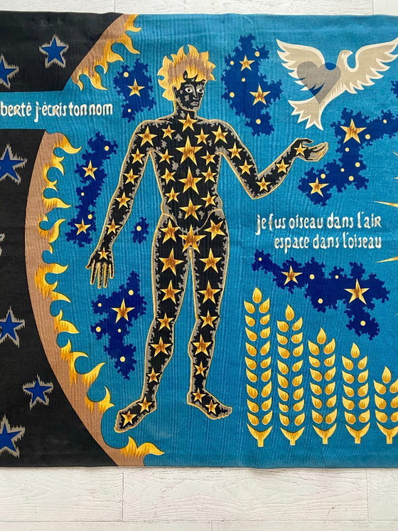 Image 1 of Jean Picard Le Doux Wandteppich „Hommage an Paul Eluard“