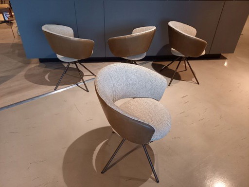 Etichetta Armstoelenset Lola S/4 Olive – Label Vandenberg, eetkamerstoelen
