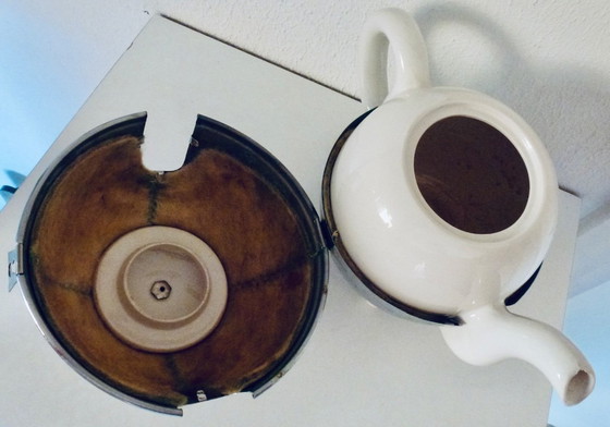 Image 1 of Een vintage "Ever-Hot" theeset, geproduceerd door Perry, Bevan en Co. (PBB). 