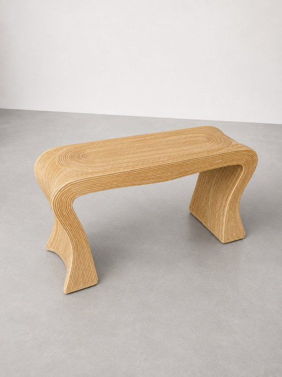 Consolle Mid-Century in Stile Gabriella Crespi con Canna di Matita – Console, Rattan (photo 2 of 5)
