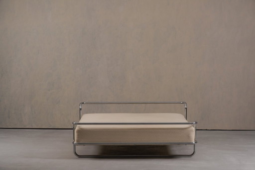 Letto king size vintage "Kromvik" cromato di Knut Hagberg per IKEA, Svezia, anni '80