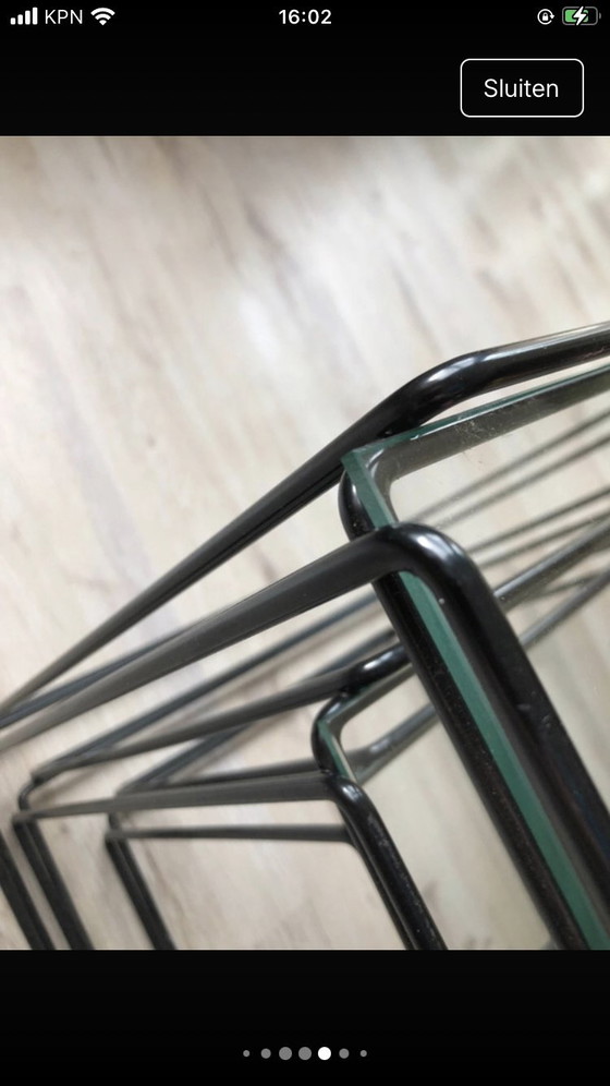 Image 1 of Dreiteiliges Set Isocele-Beistelltische von Max Sauze für Arrow – 1970er Jahre