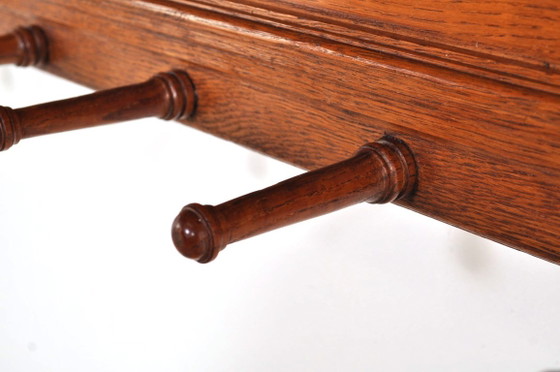 Antique Oak Coat Rack, 1890s – Wood (photo 5 of 12)