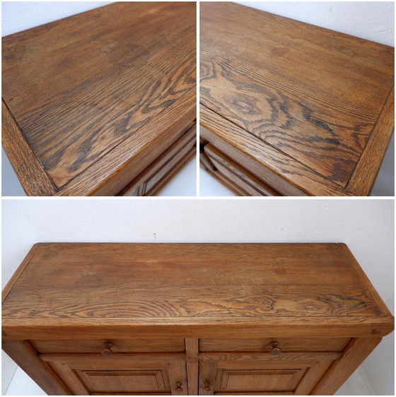 Image 1 of Credenza in stile rustico con 2 ante e 2 cassetti - anni '60