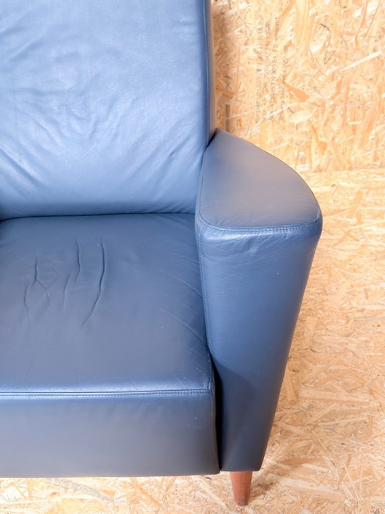 Image 1 of Vintage armchair blue leather