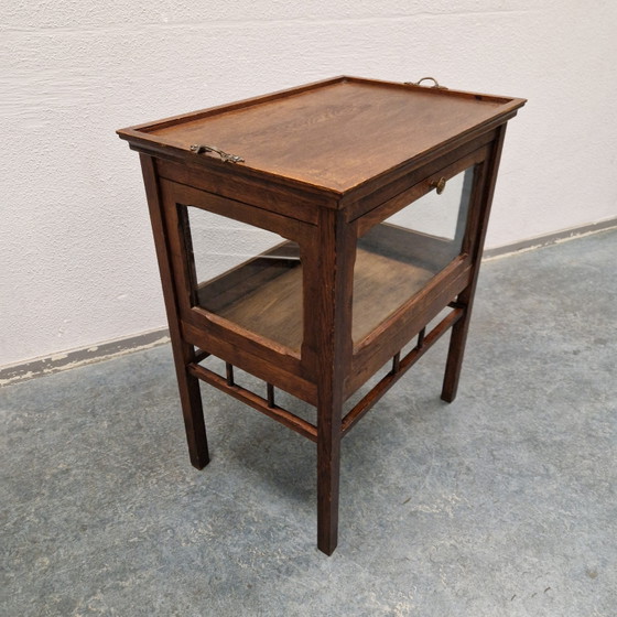 Antique Tea Cabinet Wine Cabinet Minibar – Liquor cabinets, Glass, Wood (photo 3 of 15)