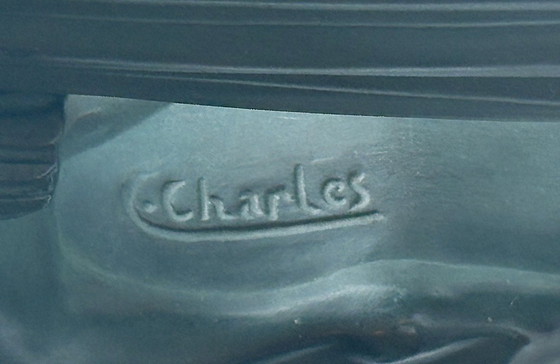 Image 1 of Escultura monumental Art Déco de Charles Lemanceau (Charles), década de 1930: figura alada a caballo