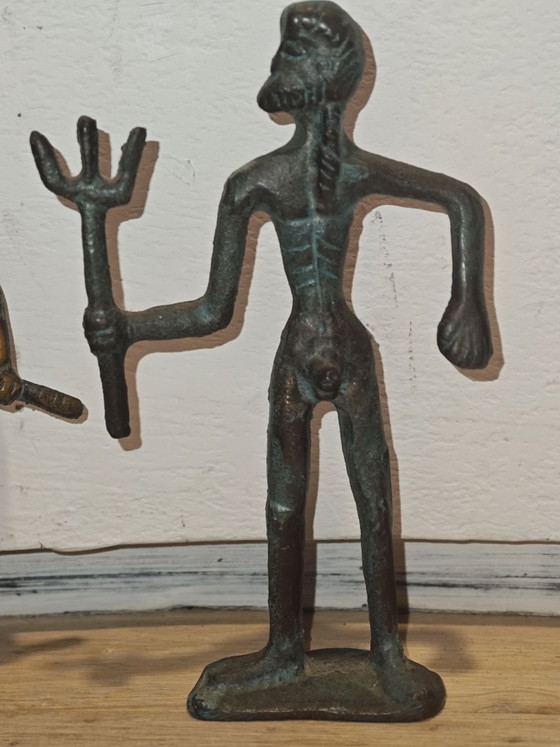 Hermès, Neptune statuette bronze, Sculptures, Vert (photo 6 sur 8)