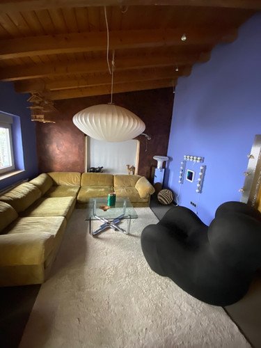 Divano Lounge Neue Wiener Werkstätten anni '70 in Velluto Verde Componibile