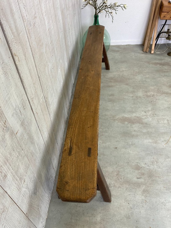 Antieke Boerenbank 205cm – Bankjes, Wood (photo 4 of 10)