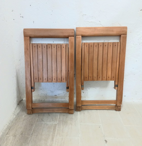 Image 1 of Coppia di Sedie Pieghevoli Trieste Produzione Bazzani