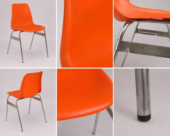 Image 1 of Chaises empilables Lübke vintage - Style futuriste / milieu du siècle