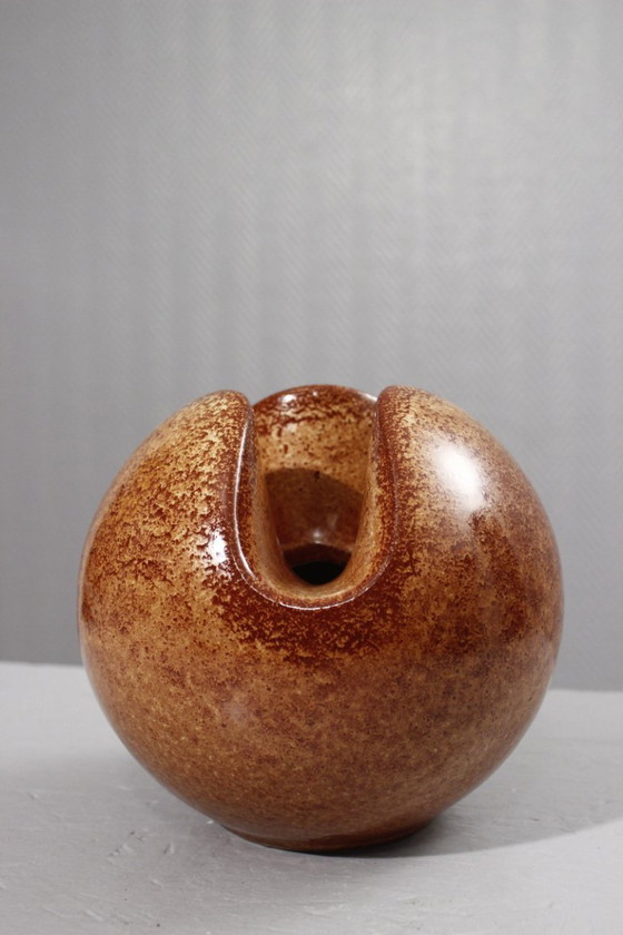 Image 1 of Roberto Rigon & Bertoncello Ceramiche - Rare trilobed sphere vase, Italy, 1970s