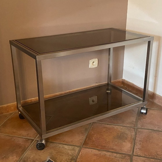 Image 1 of Table basse, console Roche Bobois. 1970. 86x46.