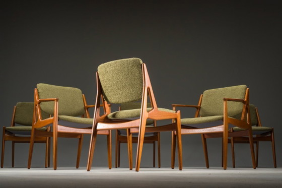 Image 1 of  Chaises Ella Danoises en Teck attribuées à Arne Vodder pour Vamo Sønderborg, 1960s, Set de 6