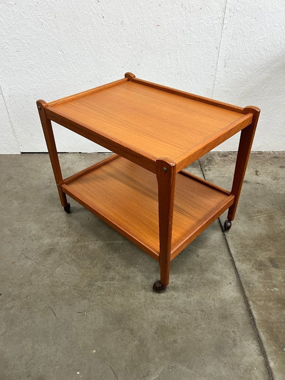Image 1 of Vintage Deense Trolley / Bijzetmeubel, Teak, Brdr Furbo, 1960's