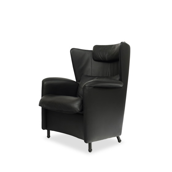 Image 1 of E Sede Ds-23 Fauteuil en cuir Noir / Fauteuil à oreilles