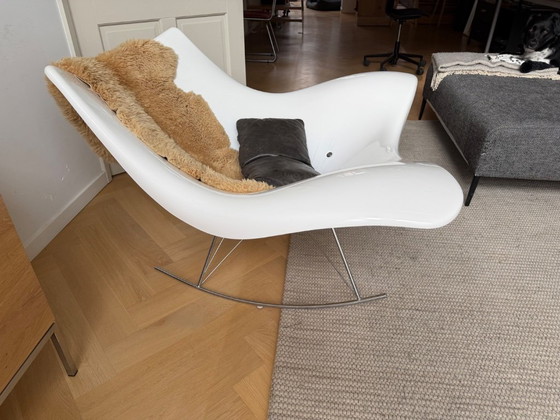 Sedia a Dondolo Originale Fredericia Stingray | Thomas Pedersen | Design Danese – Sedie a dondolo, Cromo (photo 2 of 6)