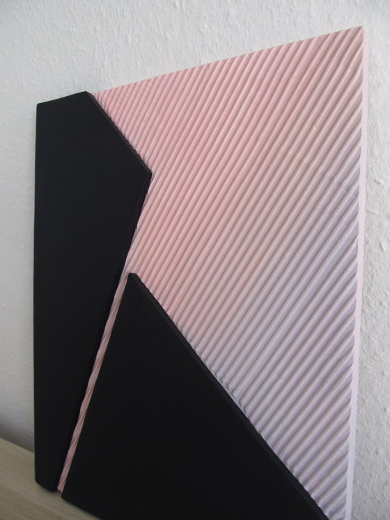 Image 1 of Textured art "City sunset"