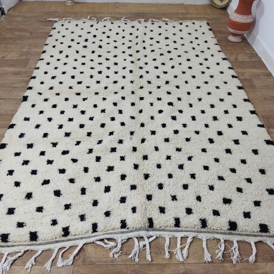 Image 1 of Authentic Handwoven Beni Ourain Berber Tapijt | 294 × 194 cm | Marokkaans Wol