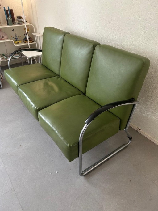 Gispen 444 3-Sitzer Sofa, 1950er-1960er Jahre
