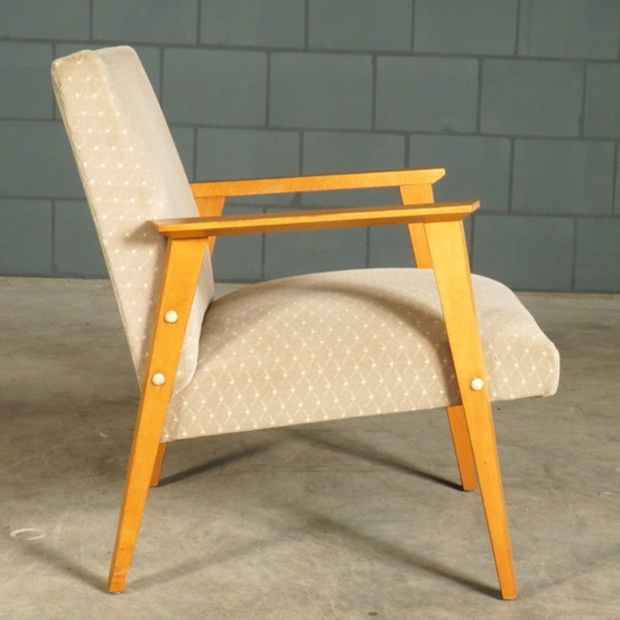 Image 1 of Sillones daneses – terciopelo – nogal – década de 1960