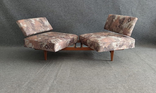 Divano Stella Couch, poltrona, stile vintage anni '60, due posti, design danese di metà secolo. 