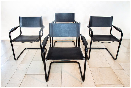 Set di 4 poltrone Breuer B34, edizione italiana degli anni '80