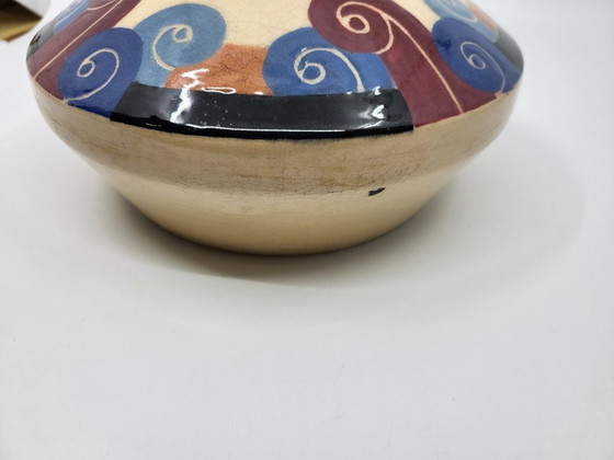 Image 1 of Simone Larrieu Art Deco Keramikvase, Frankreich, 1930